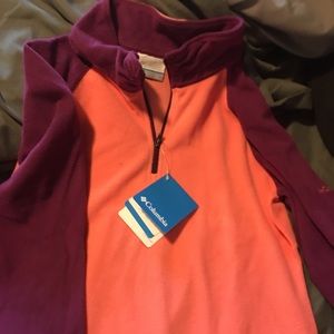 NWT girls 10/12 Columbia 1/4 zip fleece